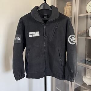 The North Face Trans-Antarctica 1990 Expedition Black Fleece Jacket M High Neck